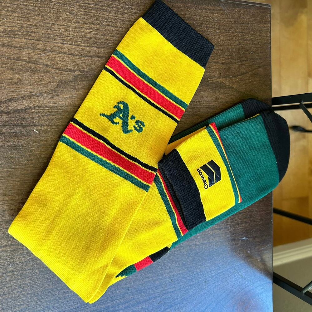 Oakland A’s African American Heritage Night SGA Socks Athletics chevron